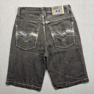 South Pole Shorts Boys Youth 12 Denim Embroidered Baggy Y2k